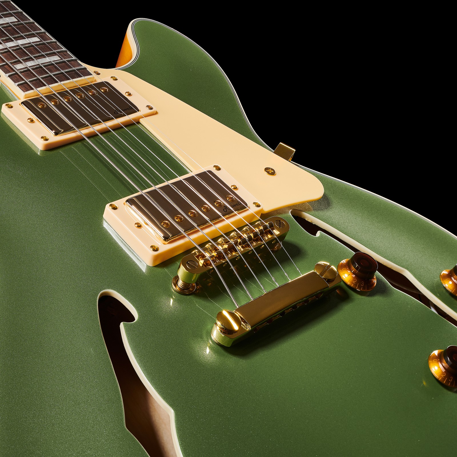 Harley Benton HB-35Plus Metallic Green with two humbucker pickups