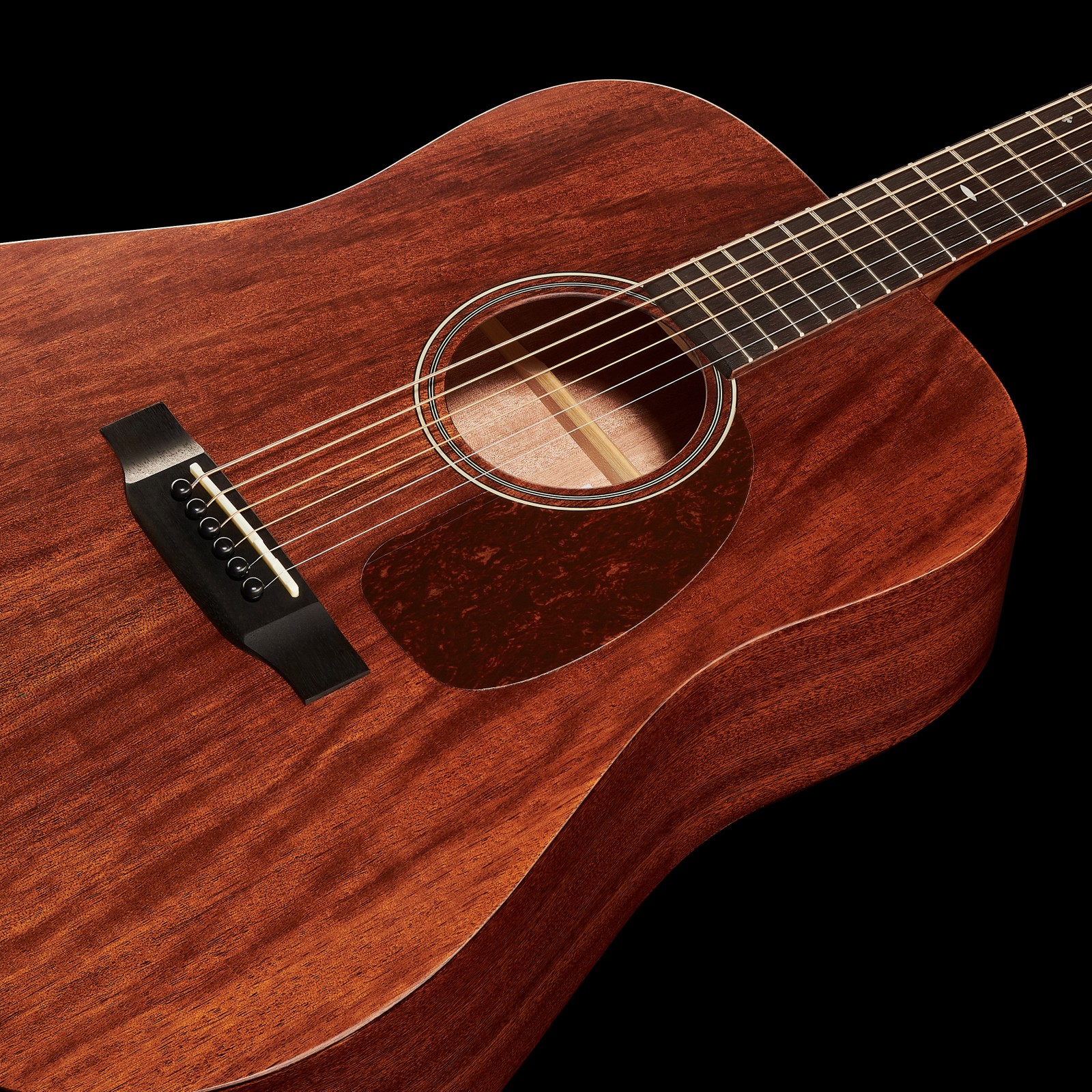 mahogany top with tortoise pickguard on the Harley Benton Custom Line CLD-15M