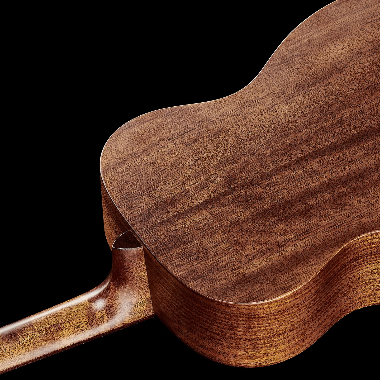 Rückseite der Harley Benton CLA-15M SolidWood mit geleimtem Hals aus Mahagoni