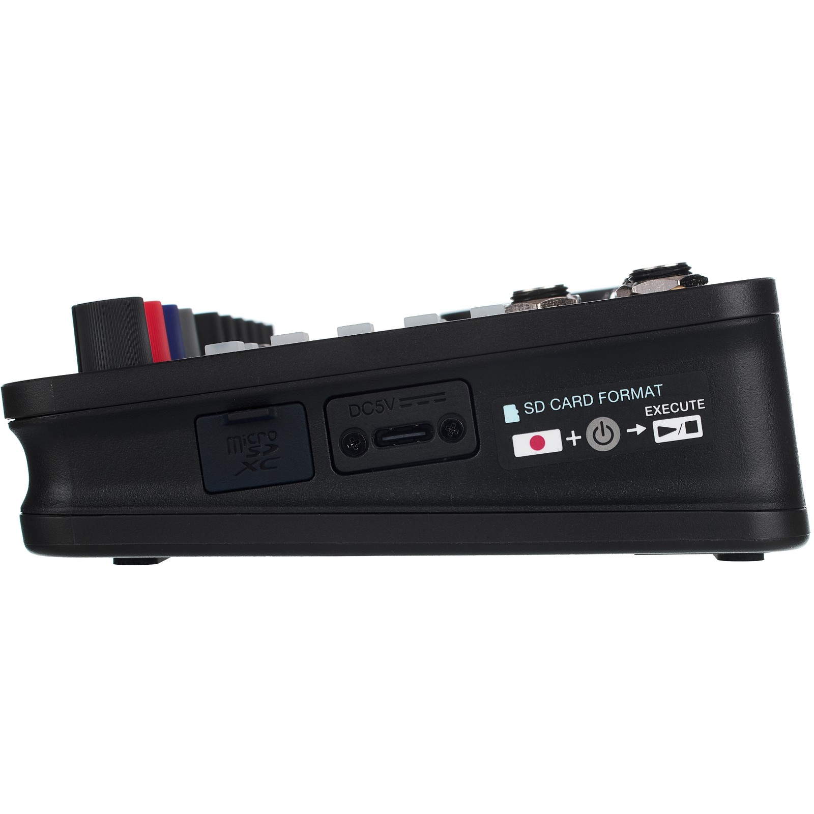 Anschlüsse am Zoom LiveTrak L-6 Digital Mixer, Multitrack Recorder und Audio Interface