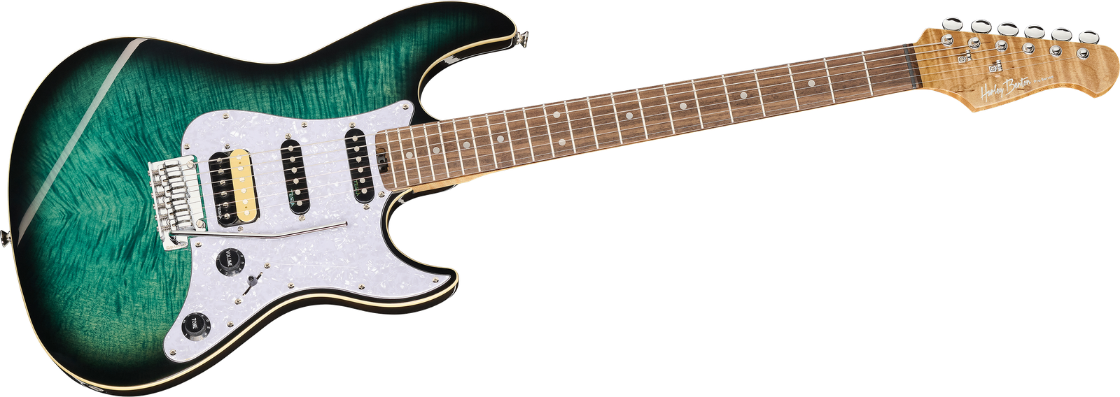 E-Gitarre Harley Benton ST-Modern Plus HSS FBLB Frontansicht