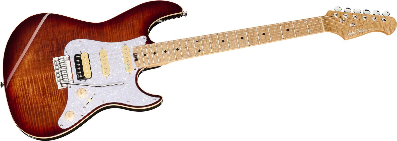 E-Gitarre Harley Benton ST-Modern Plus MN HSS FBB Frontansicht