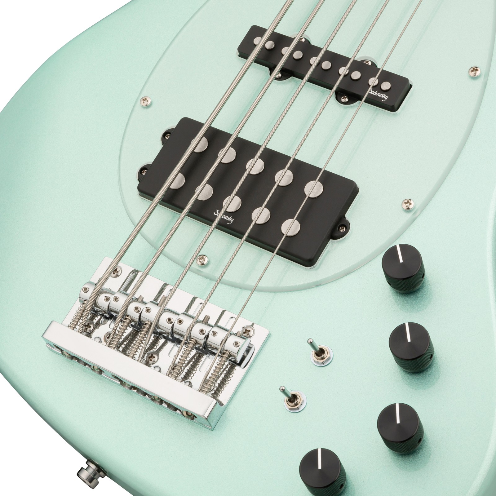 Pickups, Sadowsky MetroExpress 21 Vintage M5 Maple Green, five-string electric bass