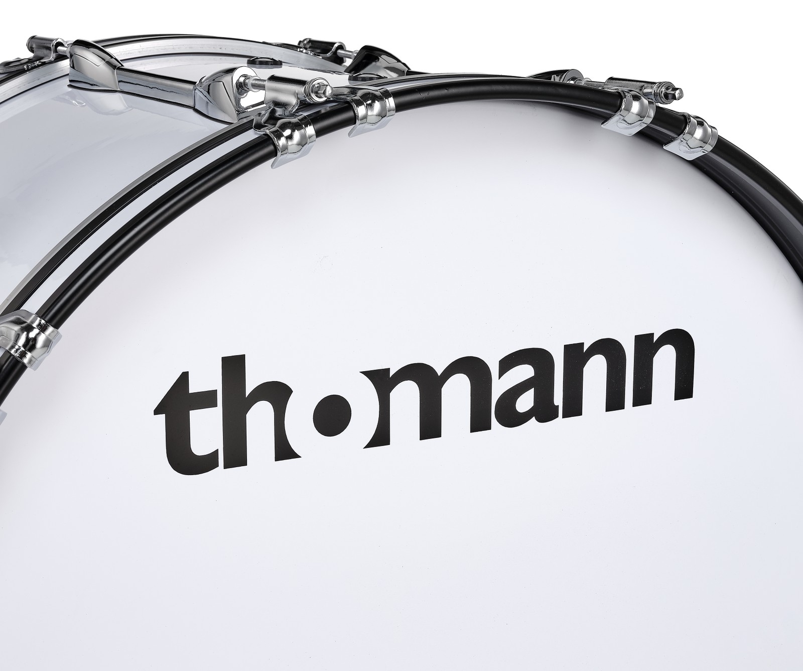Thomann Logo an der BD2414 Marching Bass Drum