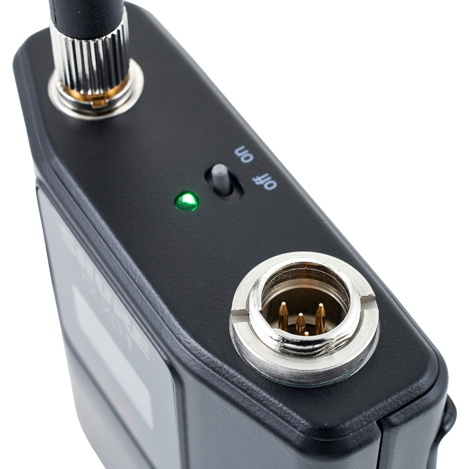 Oberseite des digitalen UHF Taschensenders Shure QLXD1 G51