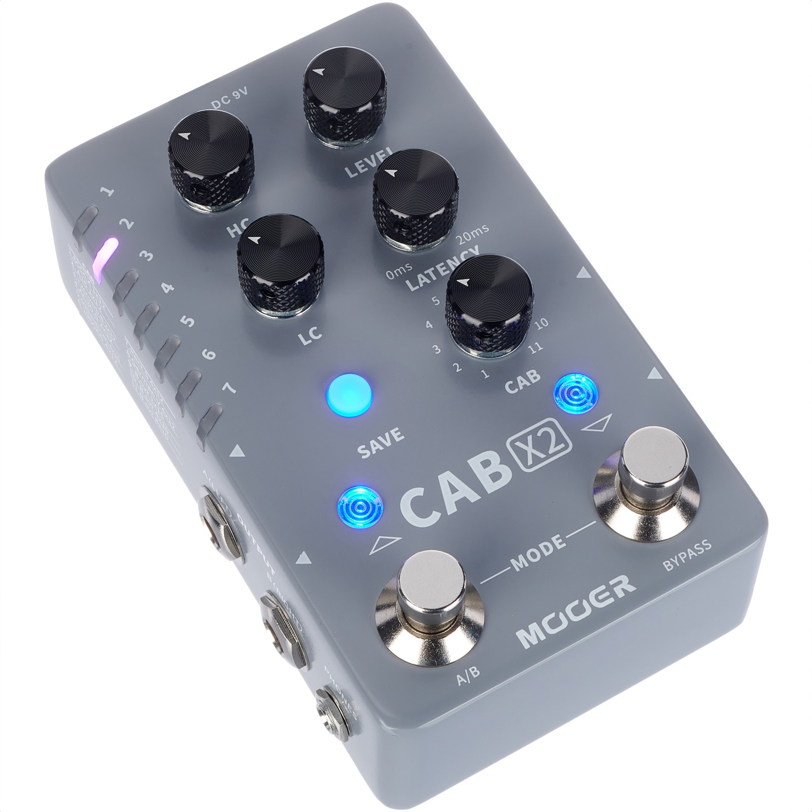 Mooer Cab X2 cab simulation effect pedal for electric guitar and electric bass