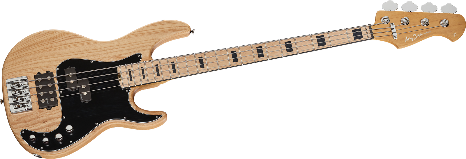 E-Bass Harley Benton Enhanced MP-4MN Natural von vorne
