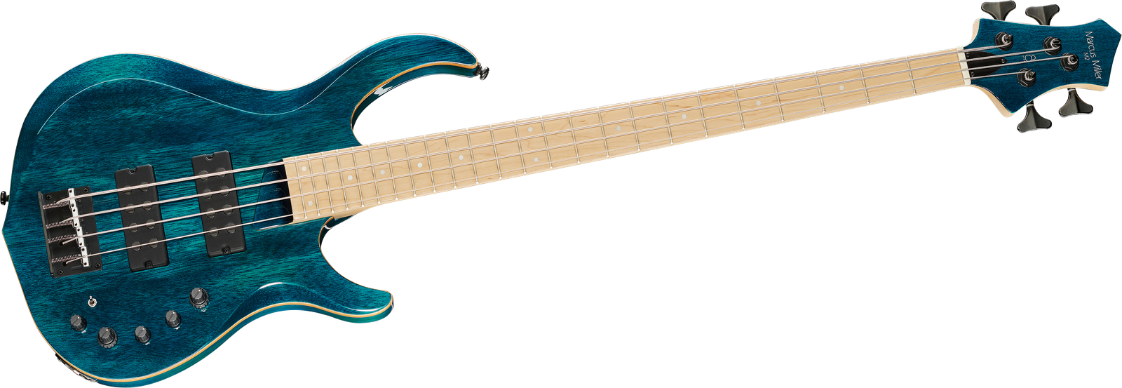 Blauer E-Bass Marcus Miller M2 TBL 2nd Gen von vorne