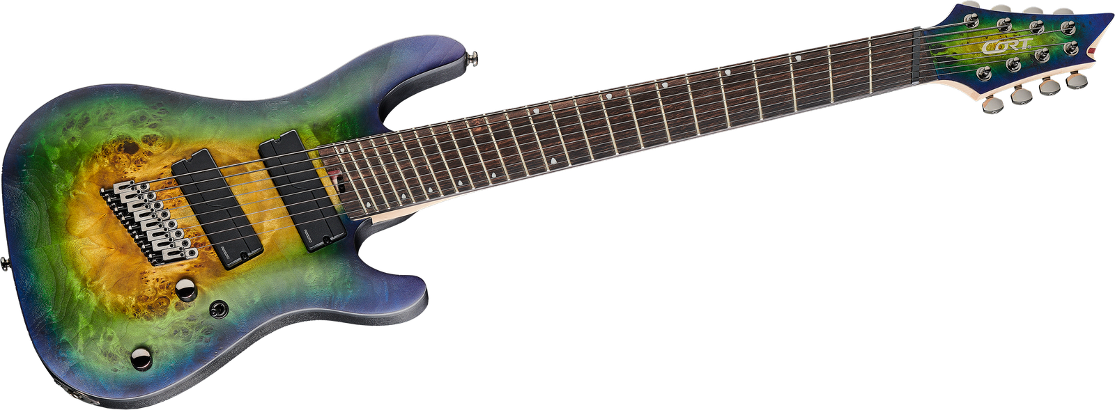 Multiscale-Gitarre mit acht Saiten