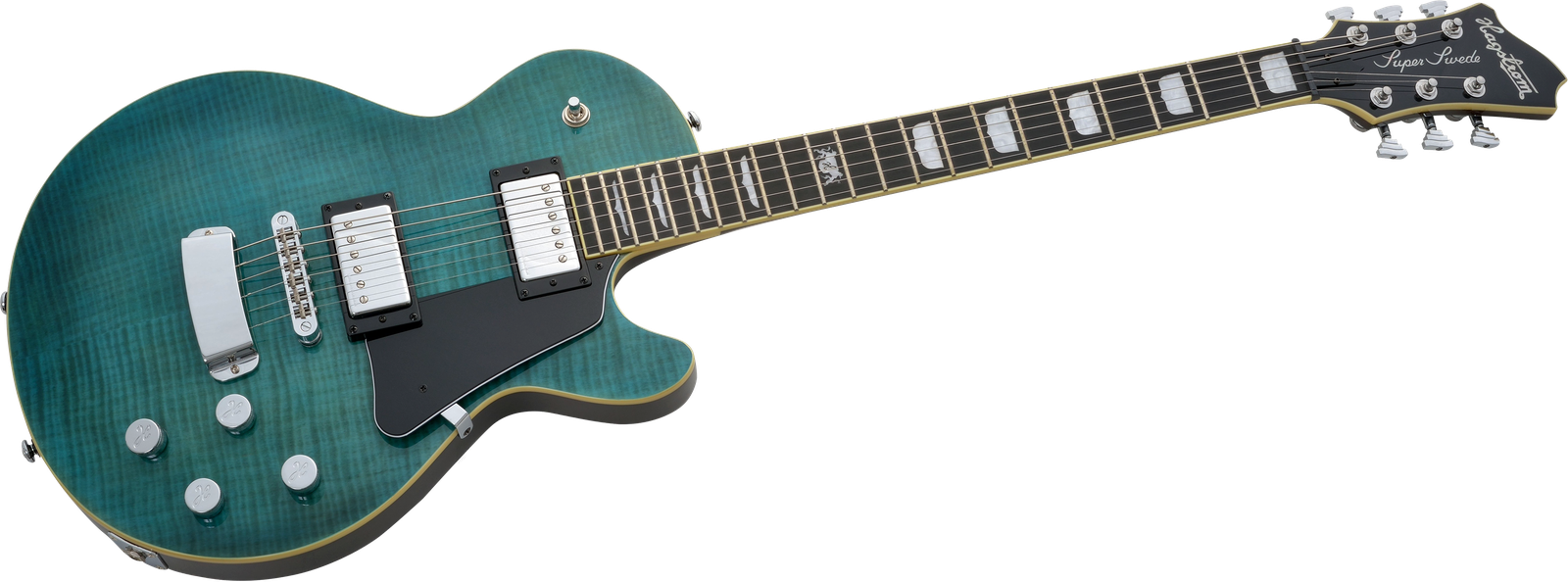 E-Gitarre Hagstrom Super Swede Fall Sky Gloss von vorne