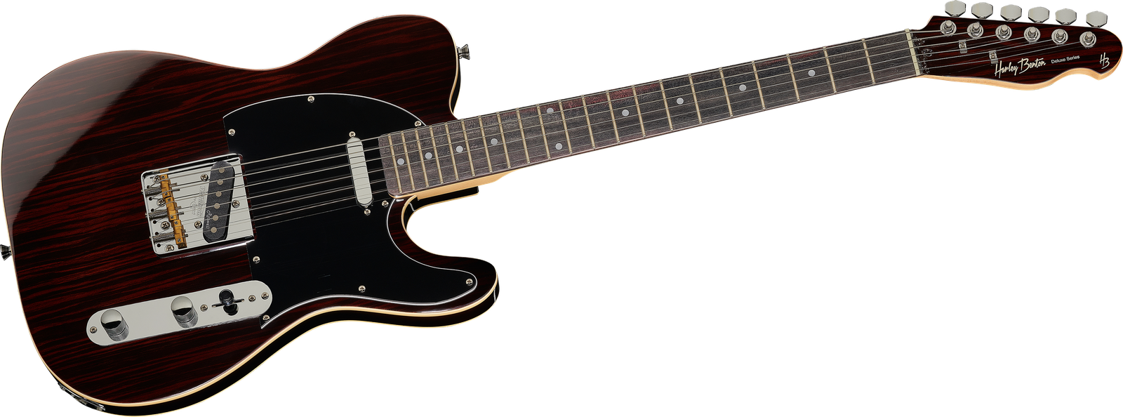 E-Gitarre Harley Benton TE-70 Rosewood Deluxe Series von vorne