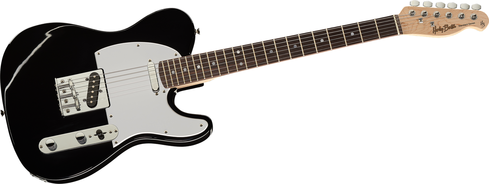 Frontansicht E-Gitarre Harley Benton TE-20 BK Standard Series