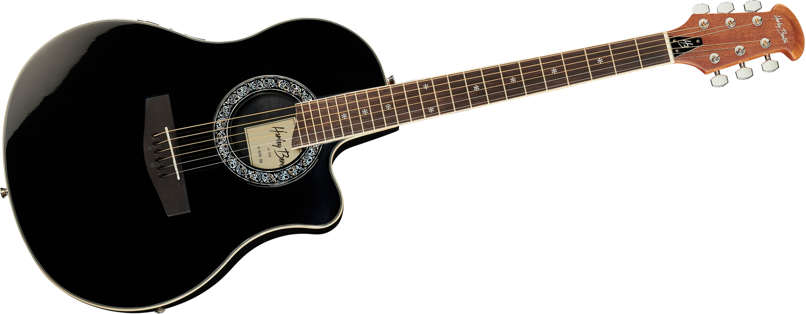 Harley Benton HBO-600BK Steel-String Guitar with Pickup