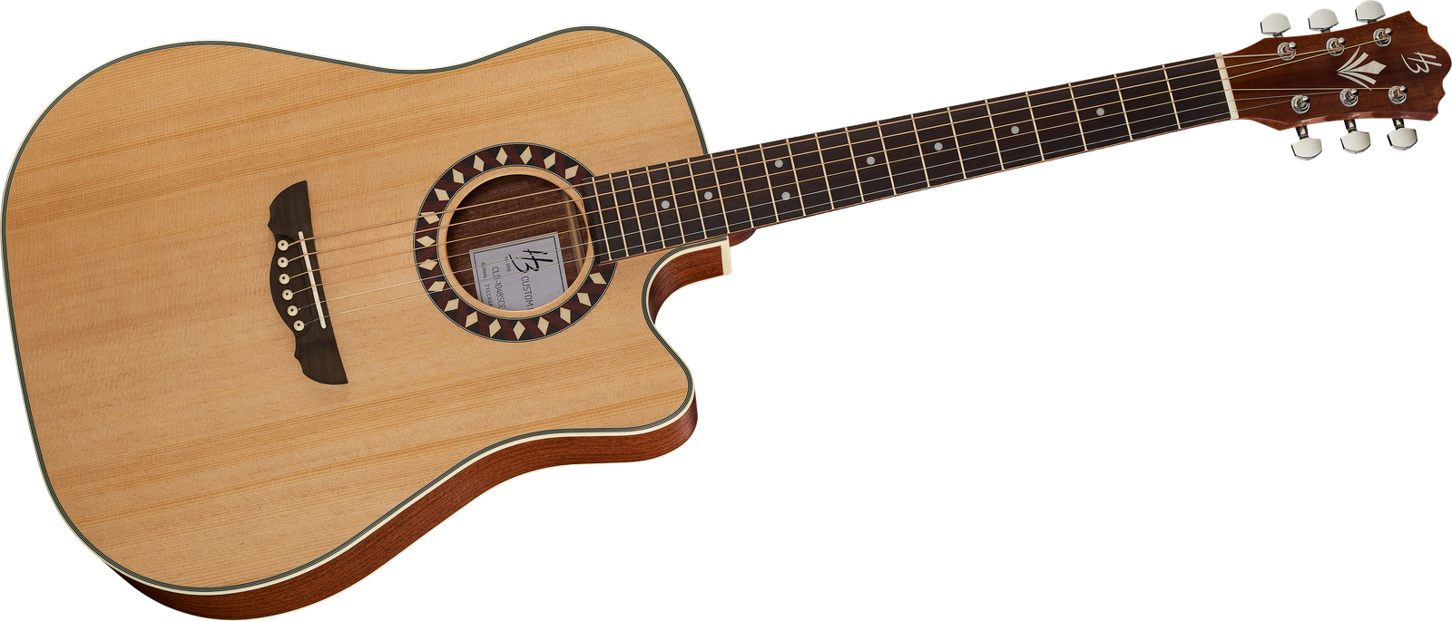 Westerngitarre mit breitem Hals Harley Benton Custom Line CLD-1048SCE NS von vorne