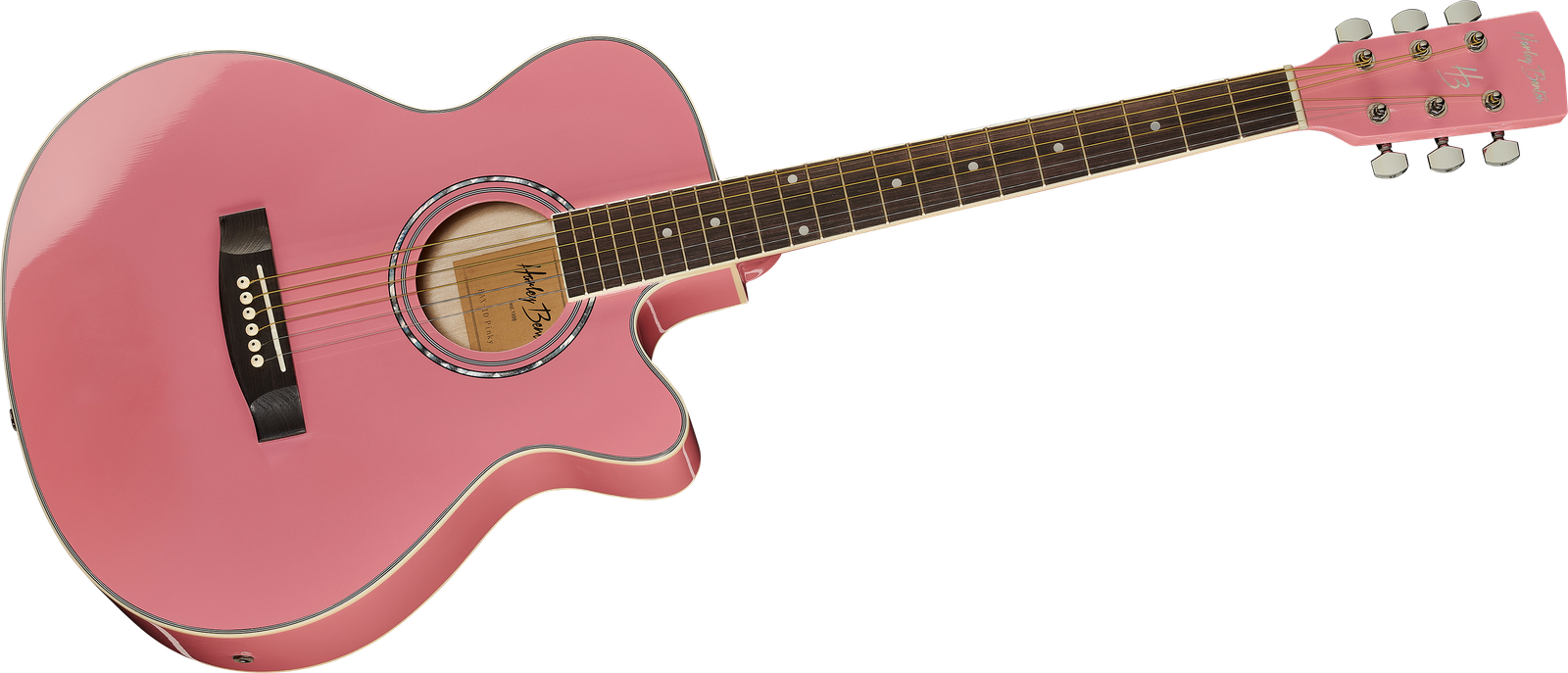 Akustische Gitarre Harley Benton EAX-10 Pinky von vorne