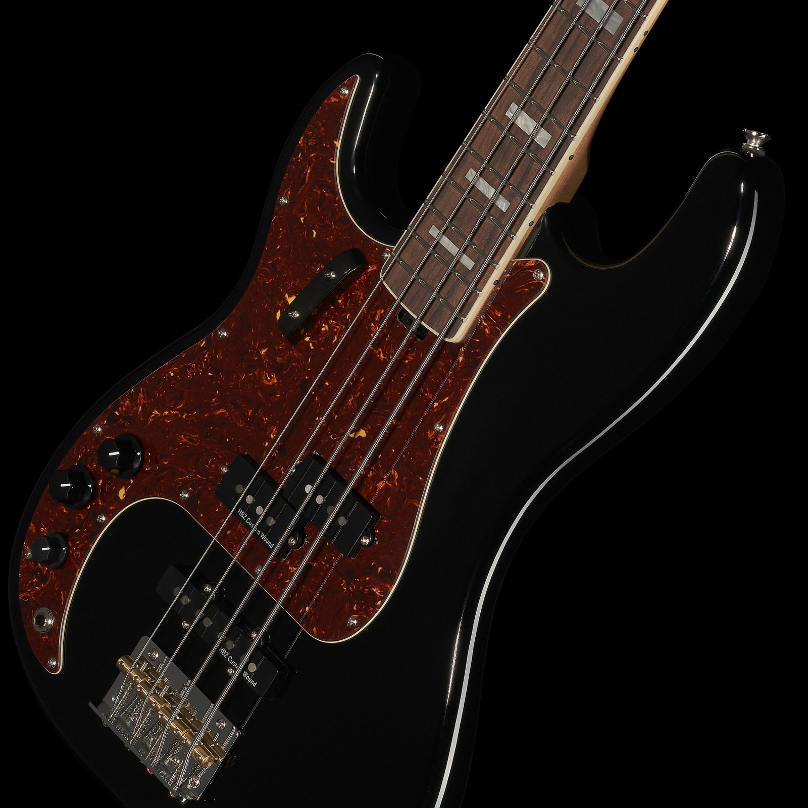 Erle Korpus des Harley Benton MV-4PJ LH Black