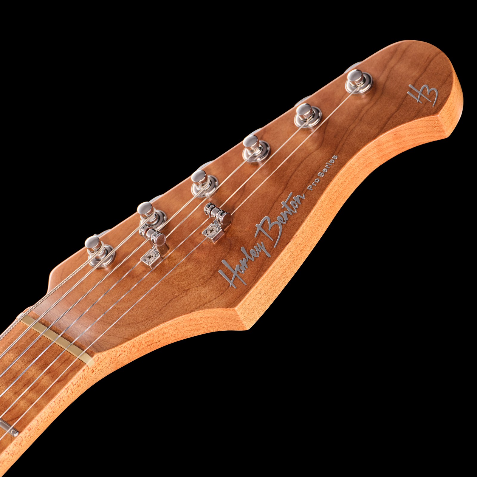 Geröstete Harley Benton E-Gitarre Kopfplatte aus Ahorn