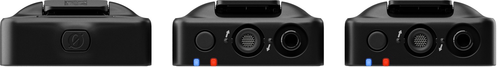 Rode Wireless GO (Gen 3) Ansicht von oben auf die Mikrofone