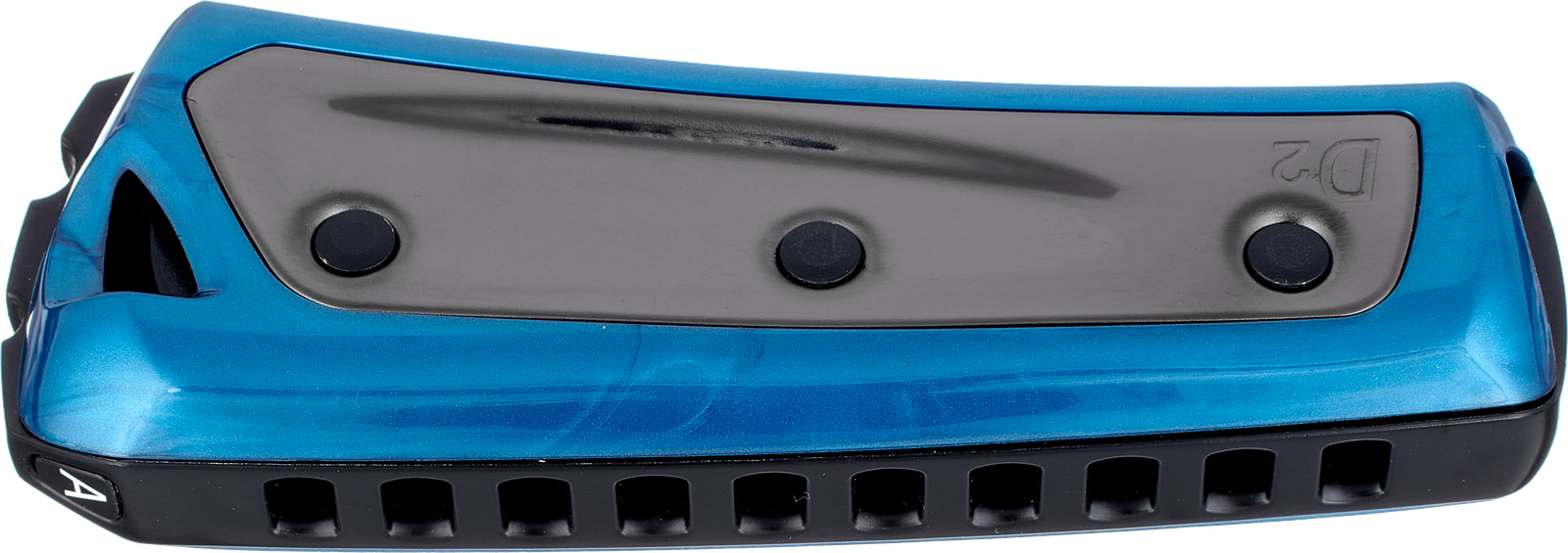 Blaue Mundharmonika Yonberg D2 Typhoon Color A