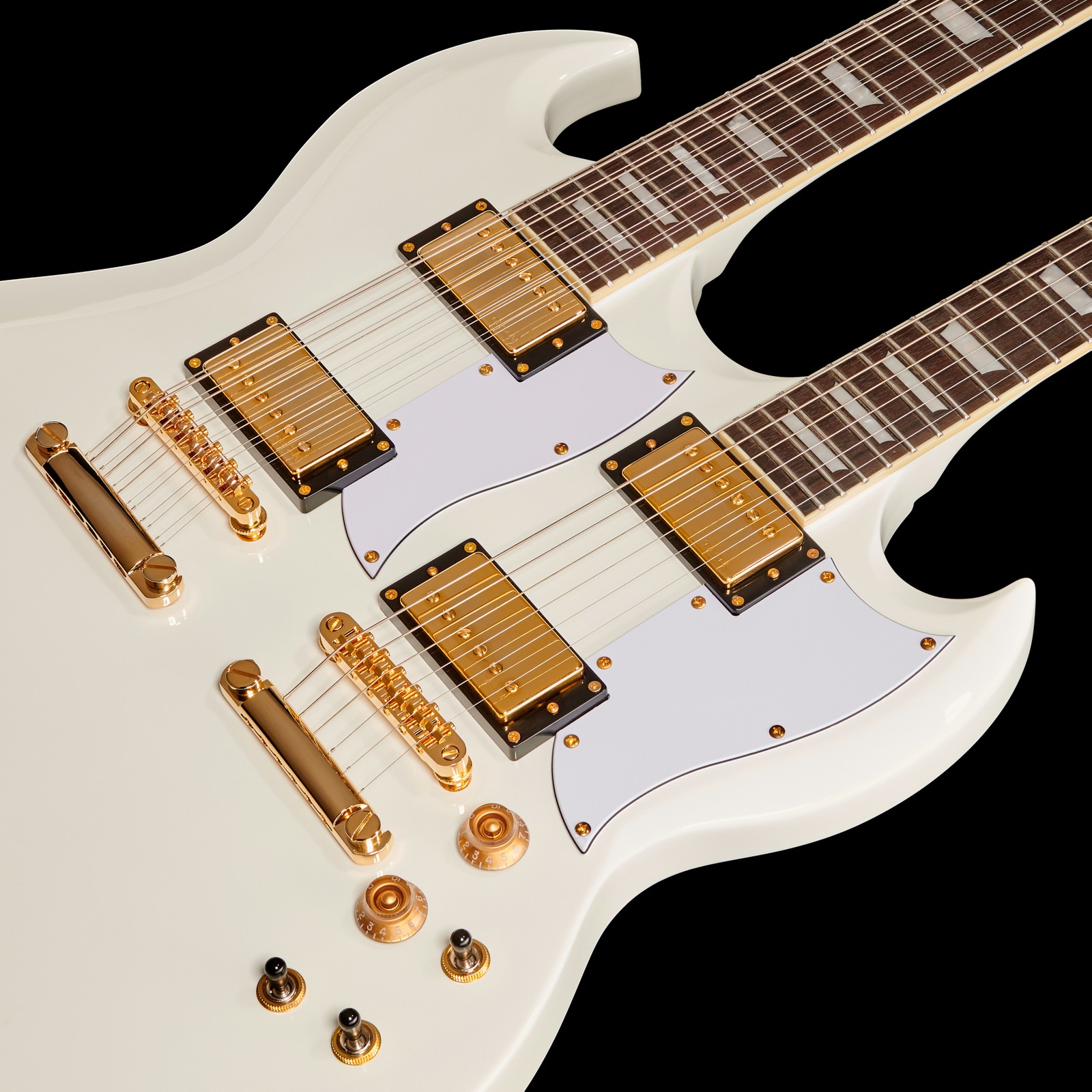 Tesla Humbucker der Harley Benton DC-Custom II 612 White E-Gitarre