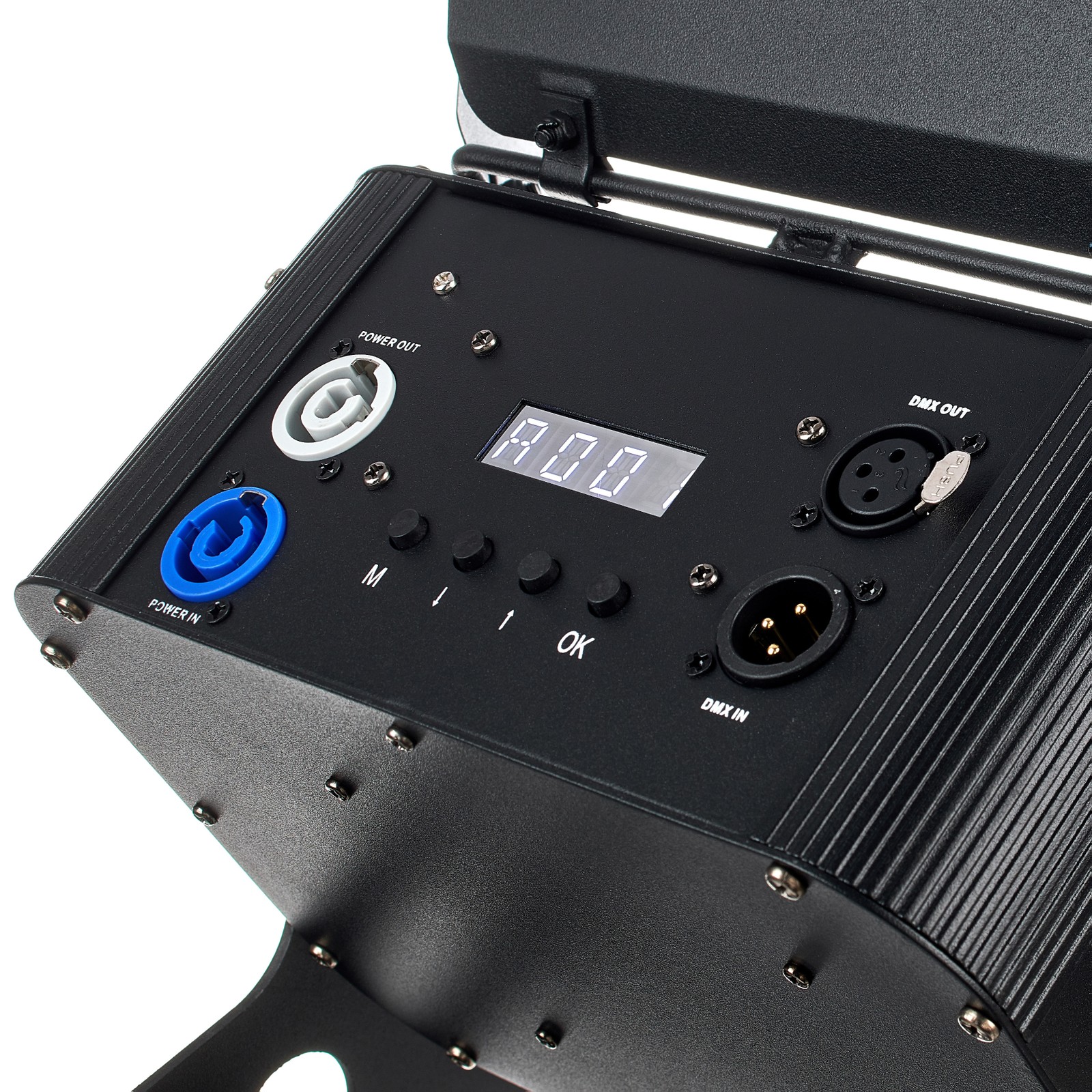 Anschlüsse des Stairville HL-x90 RGBW Bühnenfluters