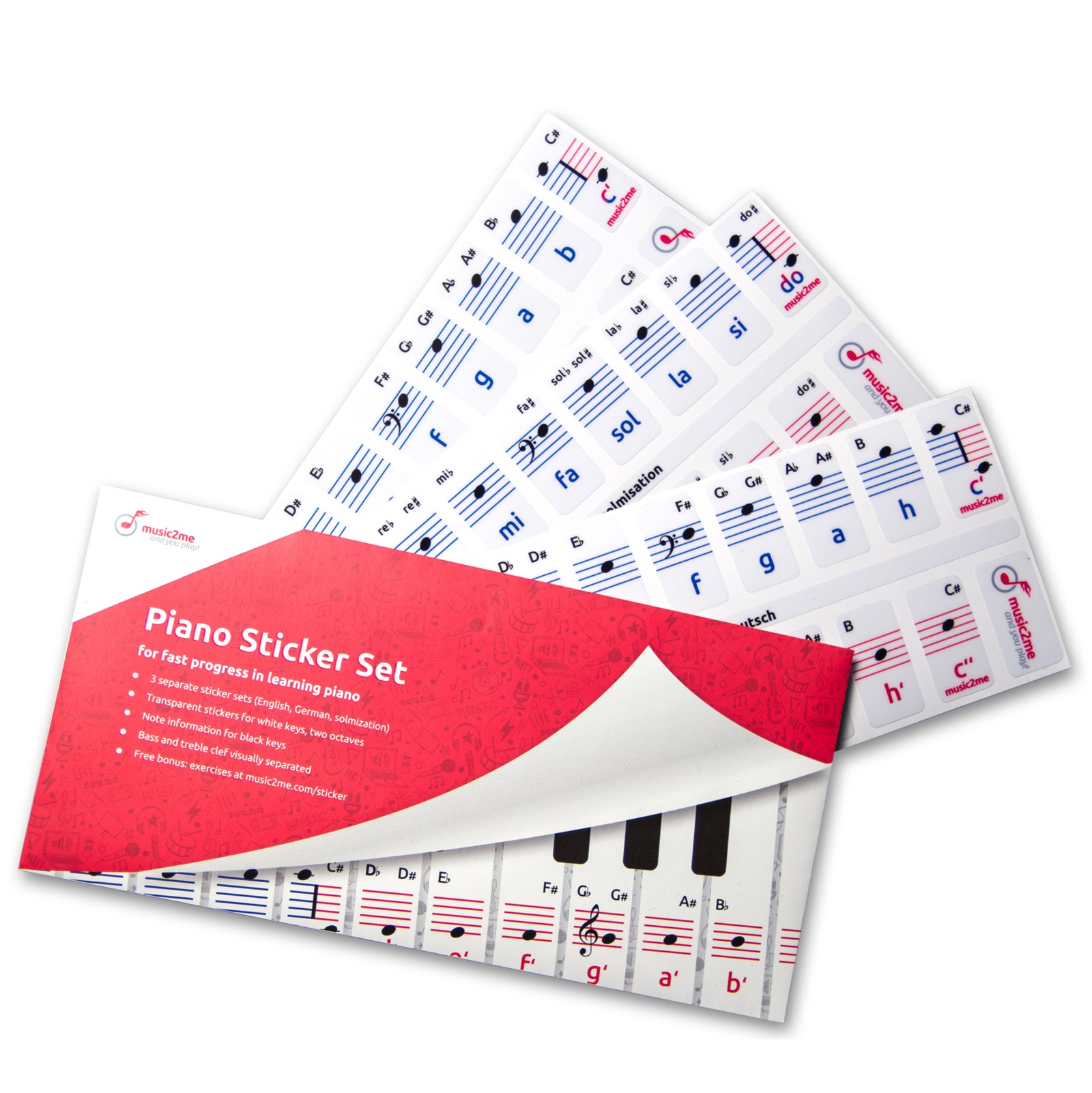music2me Piano Stickers