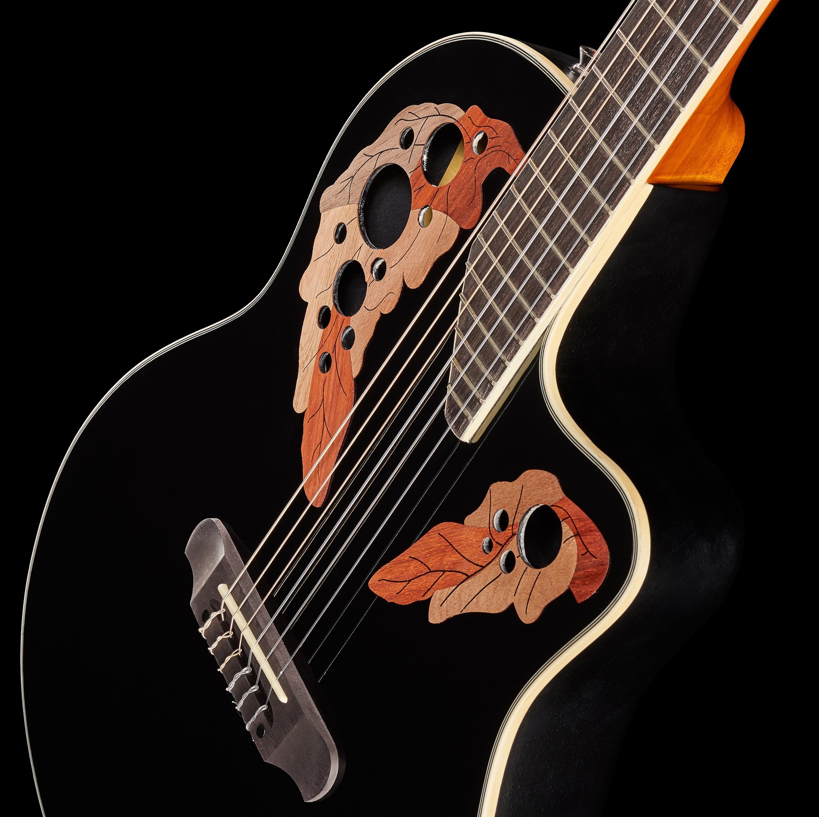 Soundboard of the Harley Benton HBO-850 Classic black guitar