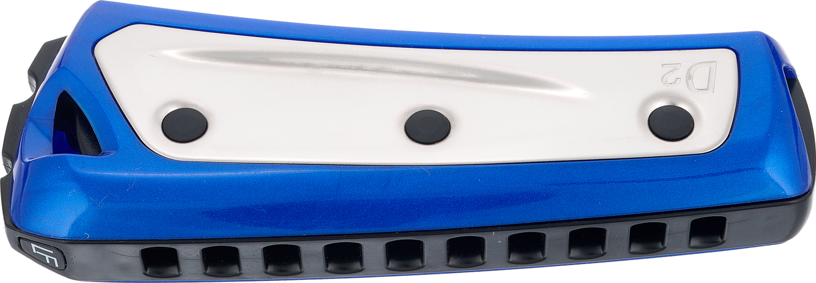 Blaue Mundharmonika Yonberg D2 Storm Color LF
