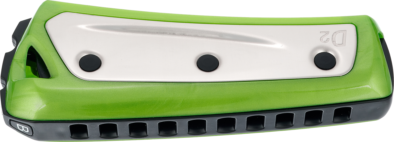 Hellgrüne Mundharmonika Yonberg D2 Storm Color B