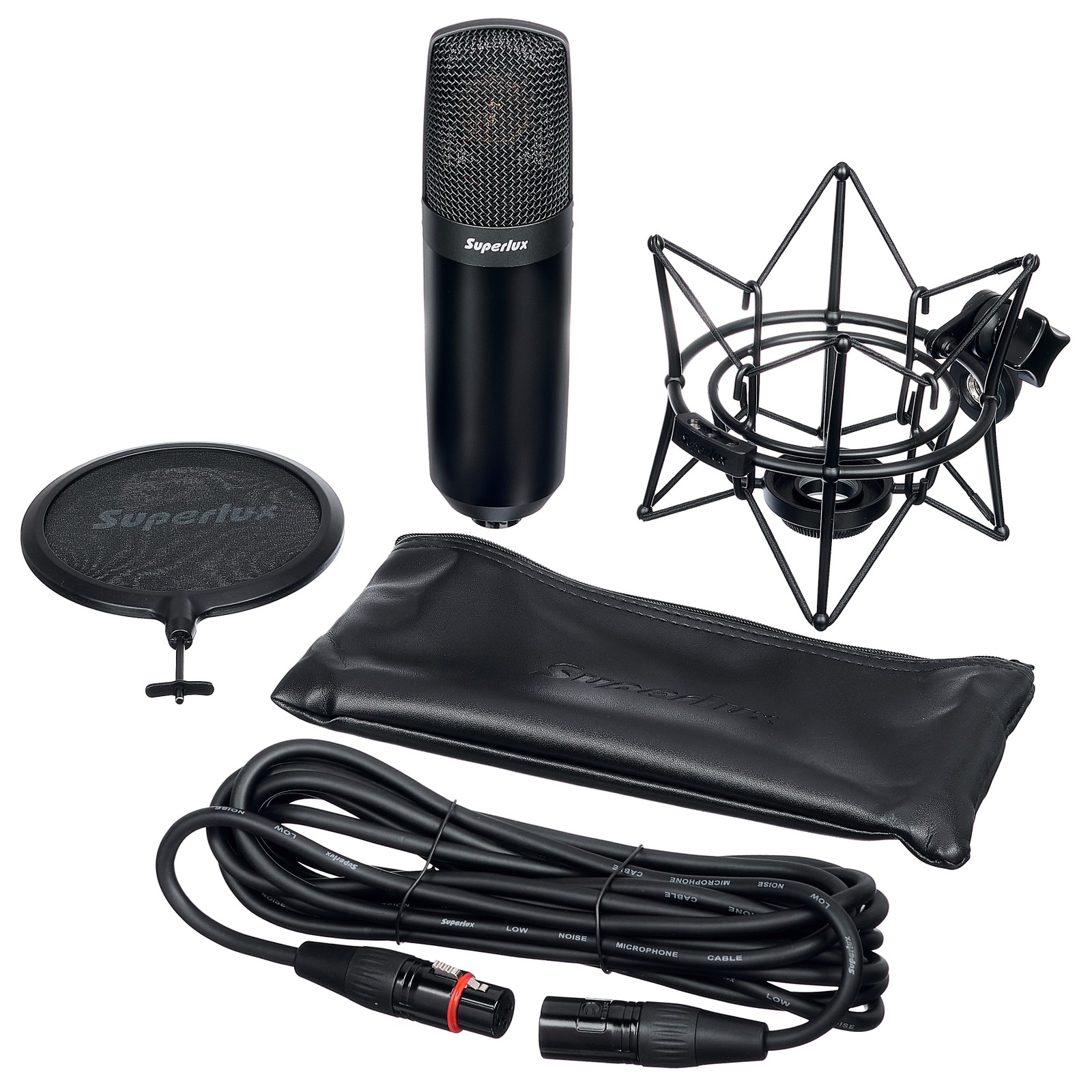 Superlux CMH8AMKII Großmembran-Kondensatormikrofon mit Zubehör