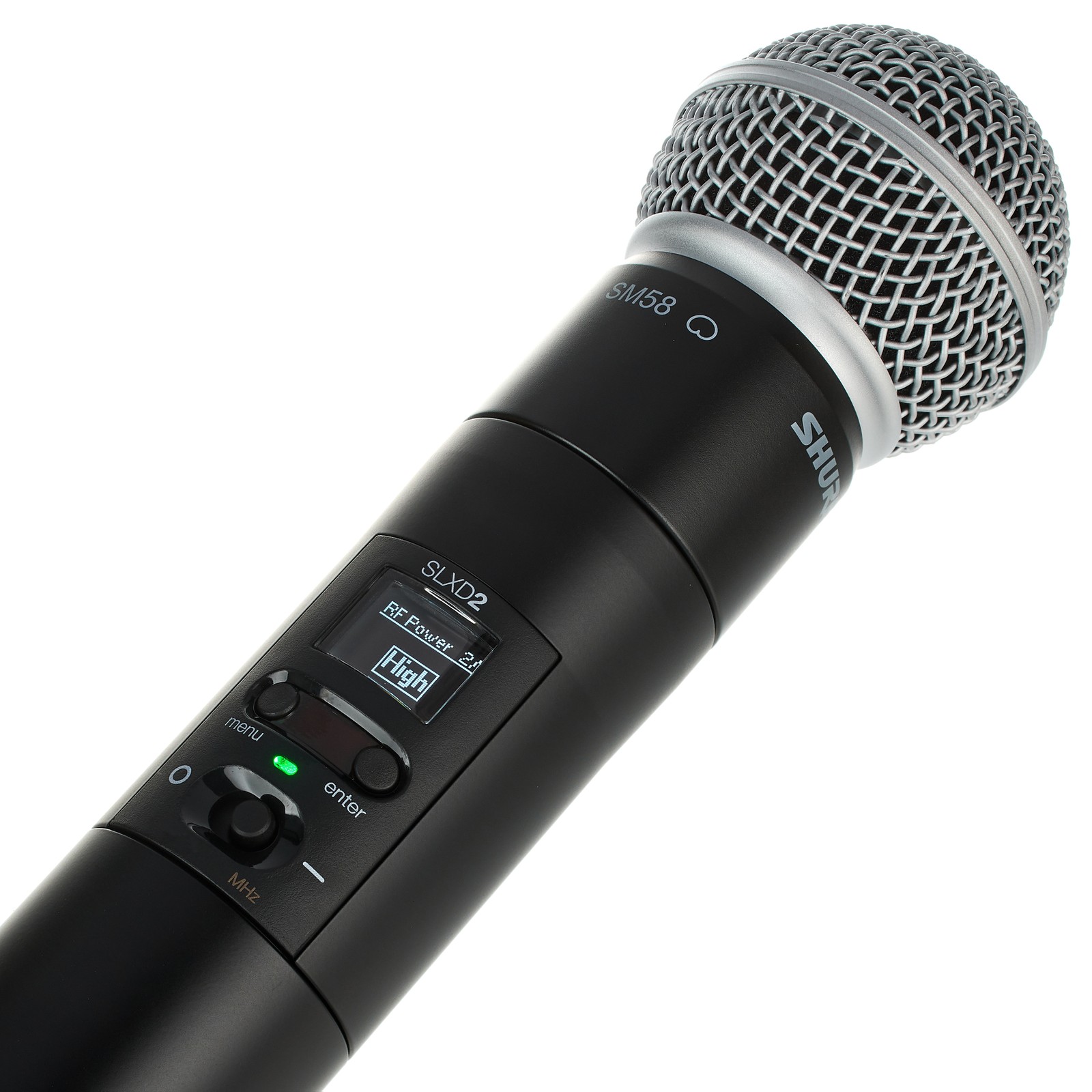 Display des Handsenders Shure SLXD2/SM58 K59