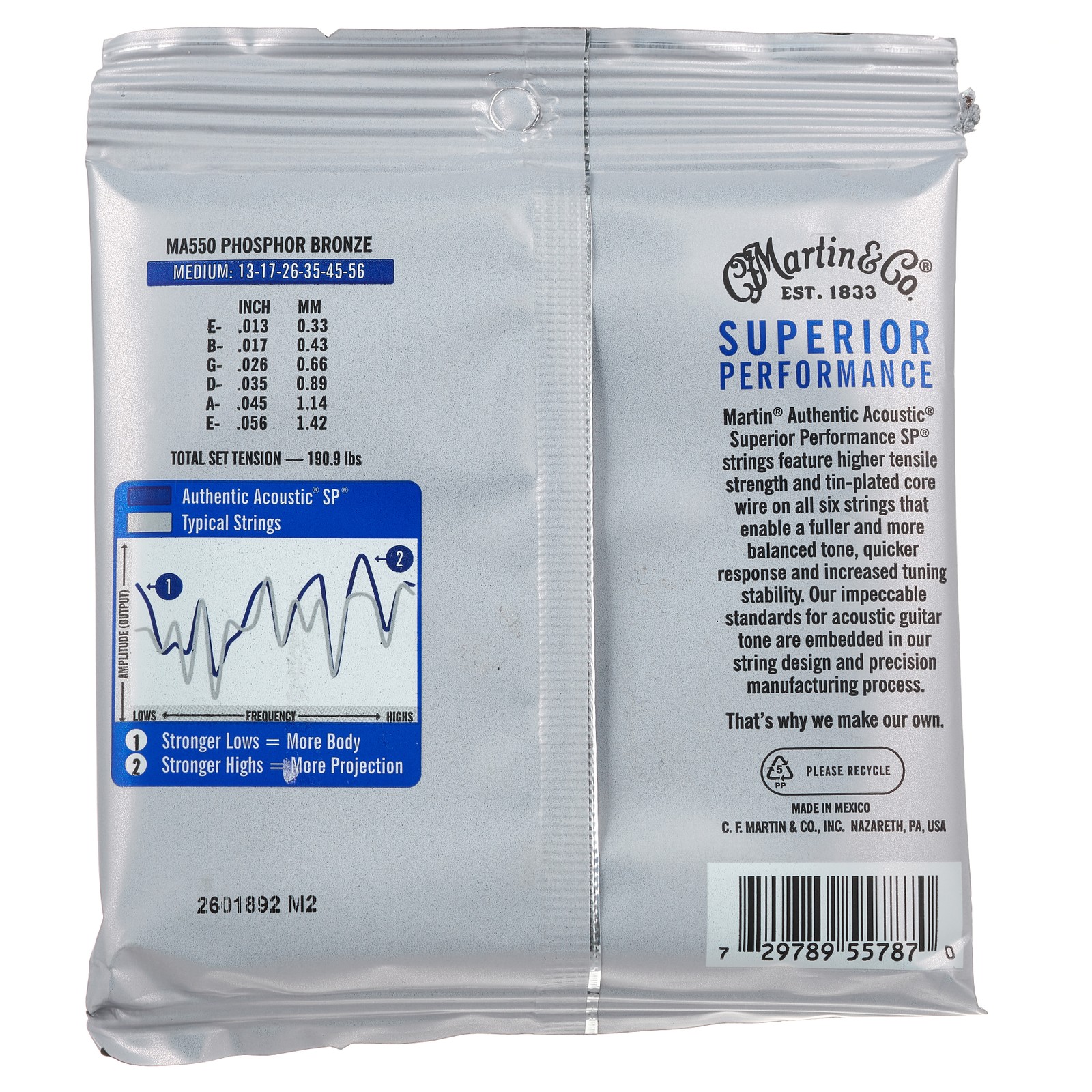 Martin Guitars MA-550 Authentic 3-Pack Verpackung