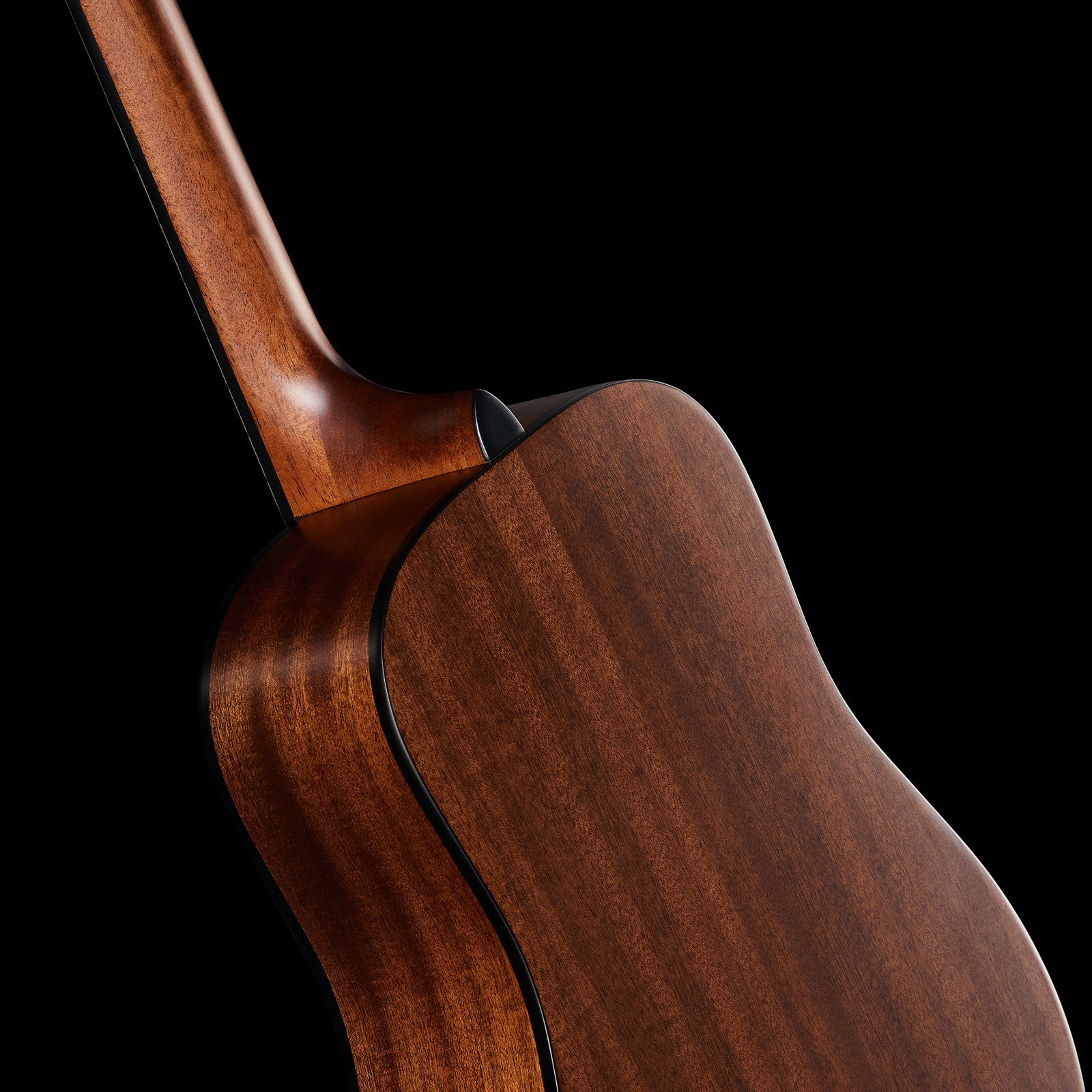 Sapele Mahagoni Korpus der Fender FA-15 3/4 WN Moonlight Burst von hinten