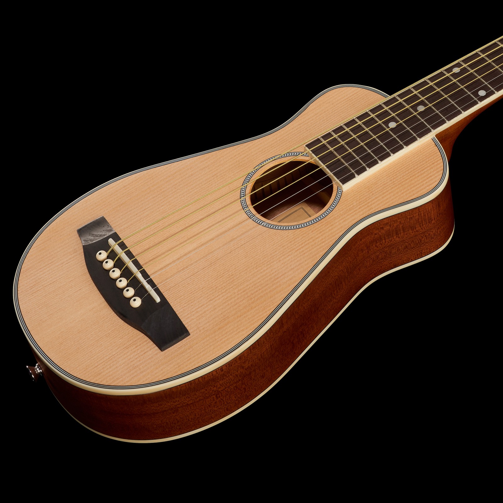 Harley Benton Traveler-Steel Korpus Schrägansicht