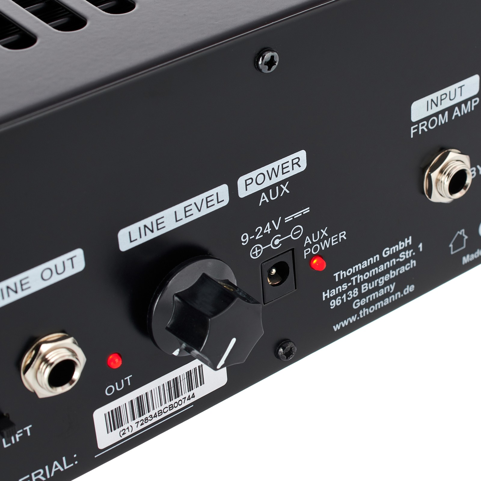 Harley Benton Attenuator Rückseite Anschlüsse