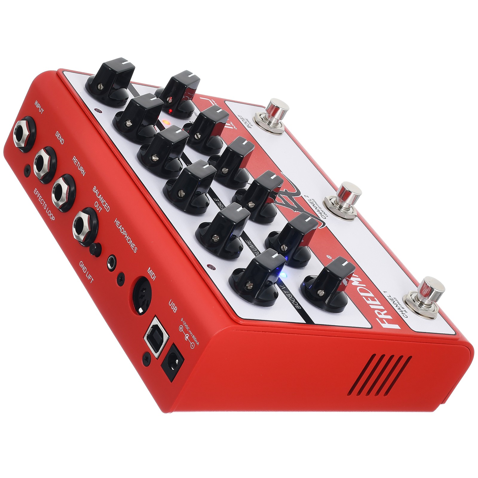 Rückseite des IR-J Jake E Lee Sign. Preamp mit Anschlüssen