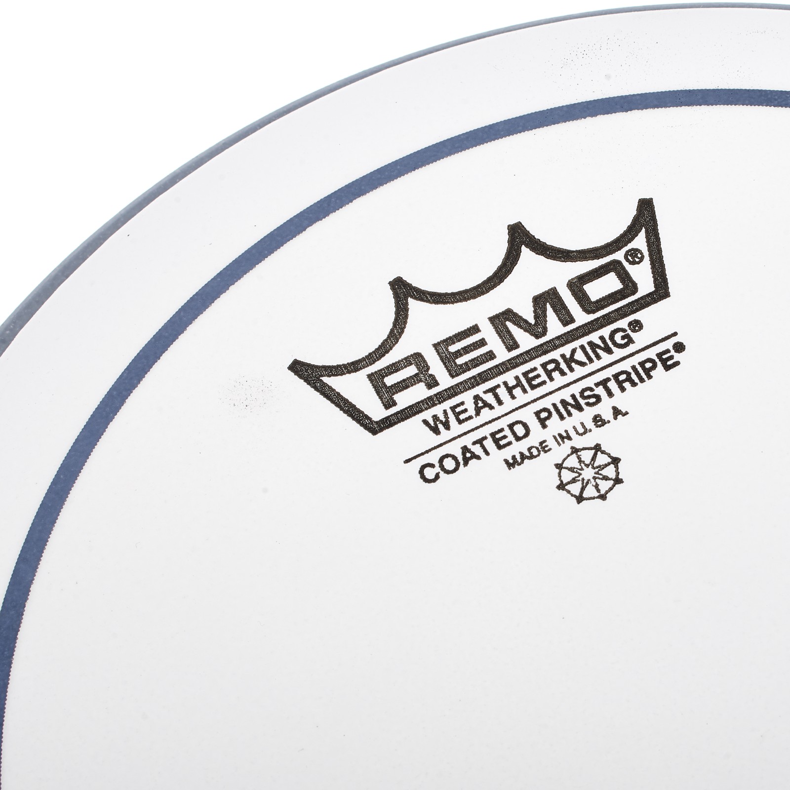 Herstellerlogo auf dem Remo Pin Stripe Coated 8" Fell