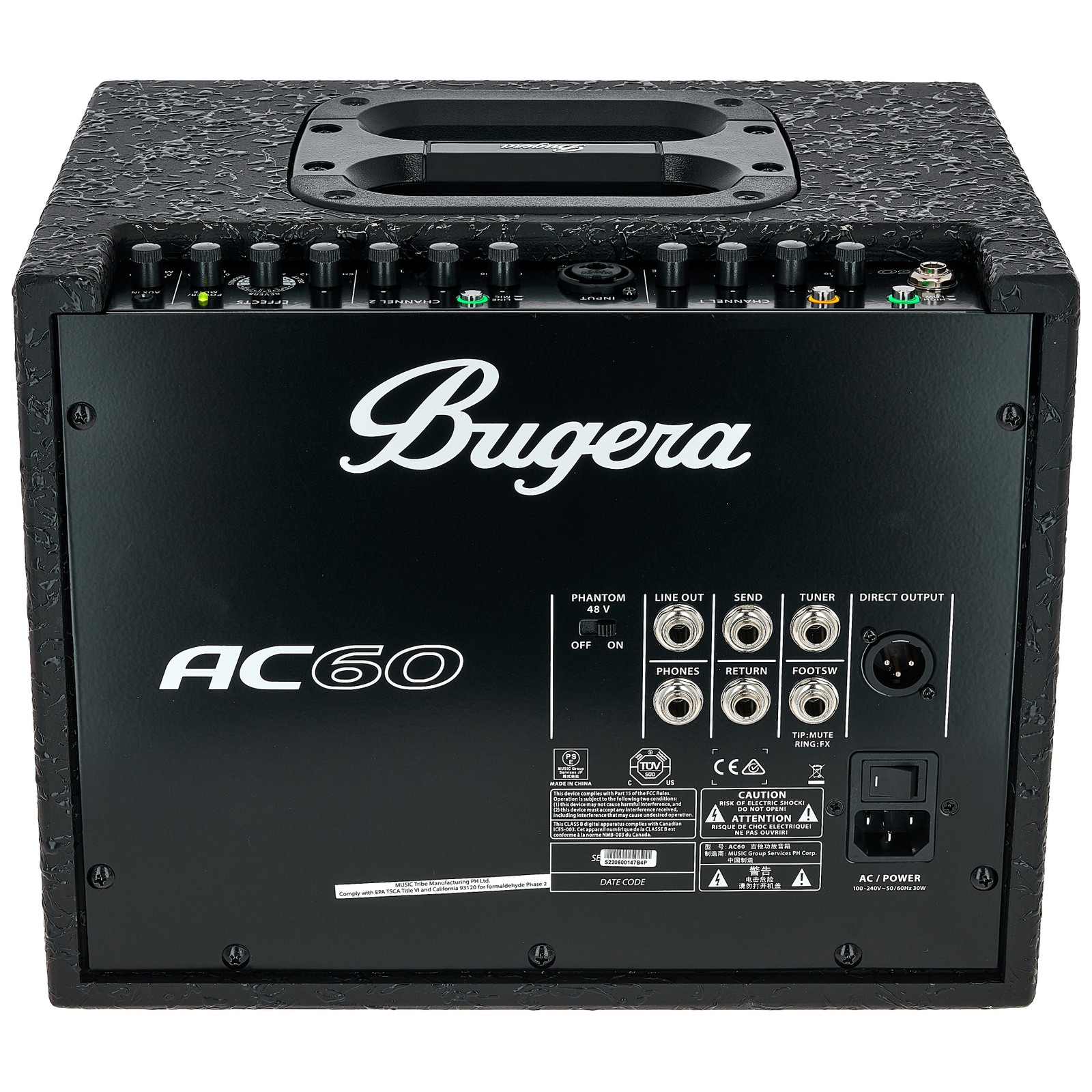 Rückseite des Bugera AC60 Akustikcombos