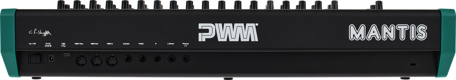 Anschlüsse auf der Rückseite des PWM Mantis