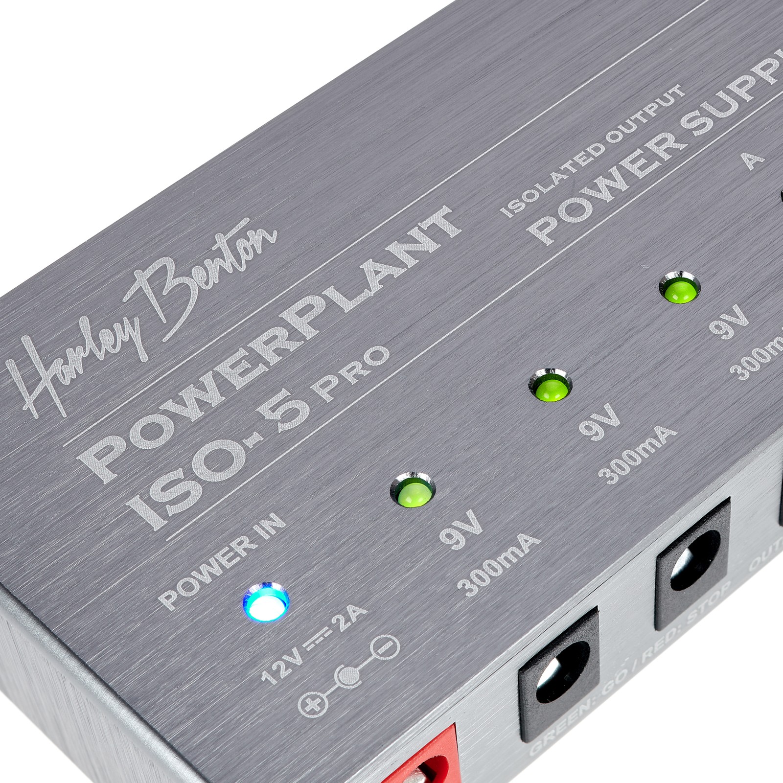 LED monitoring on the Harley Benton PowerPlant ISO-5 Pro 