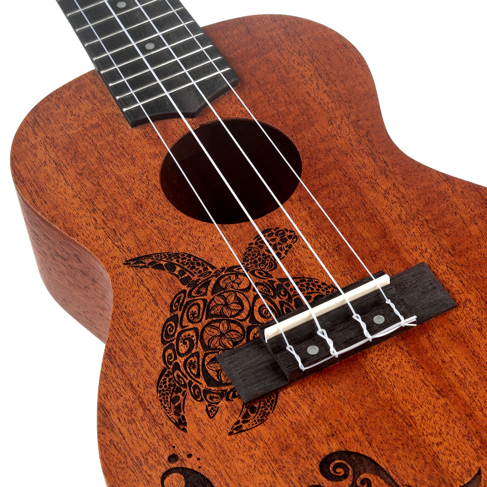 Mahagonikorpus der Harley Benton Kahuna-C Turtle Ukulele
