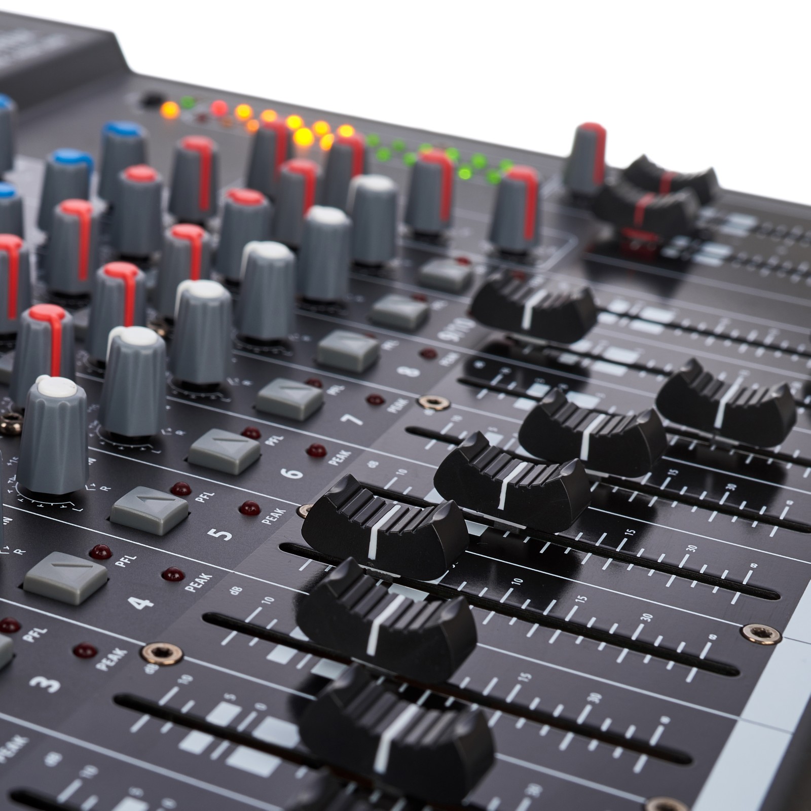 the t.mix 1402 usb Bedienoberfläche Fader