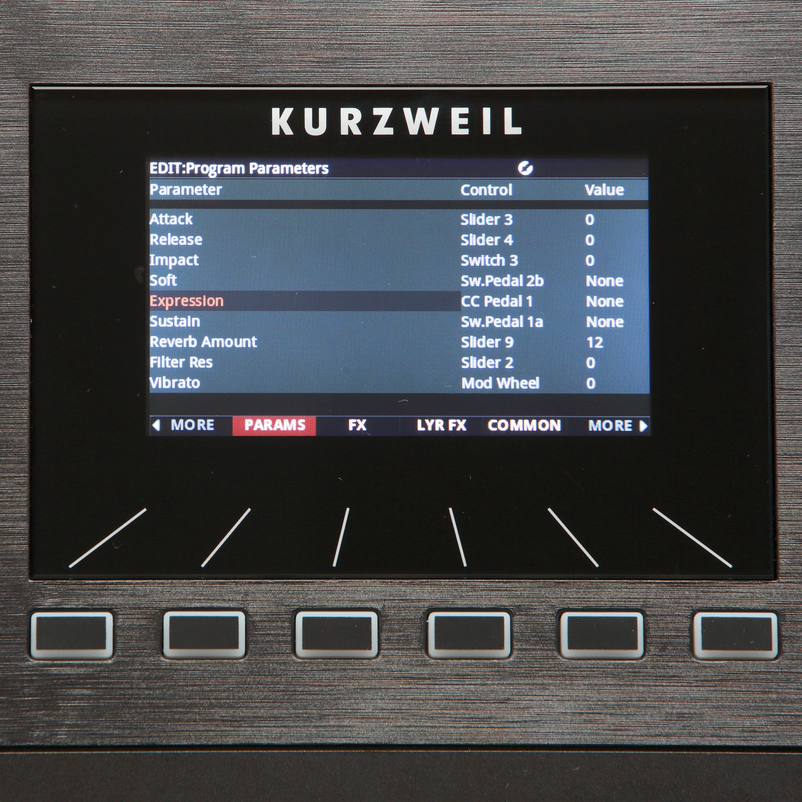 Kurzweil Keyboard Display