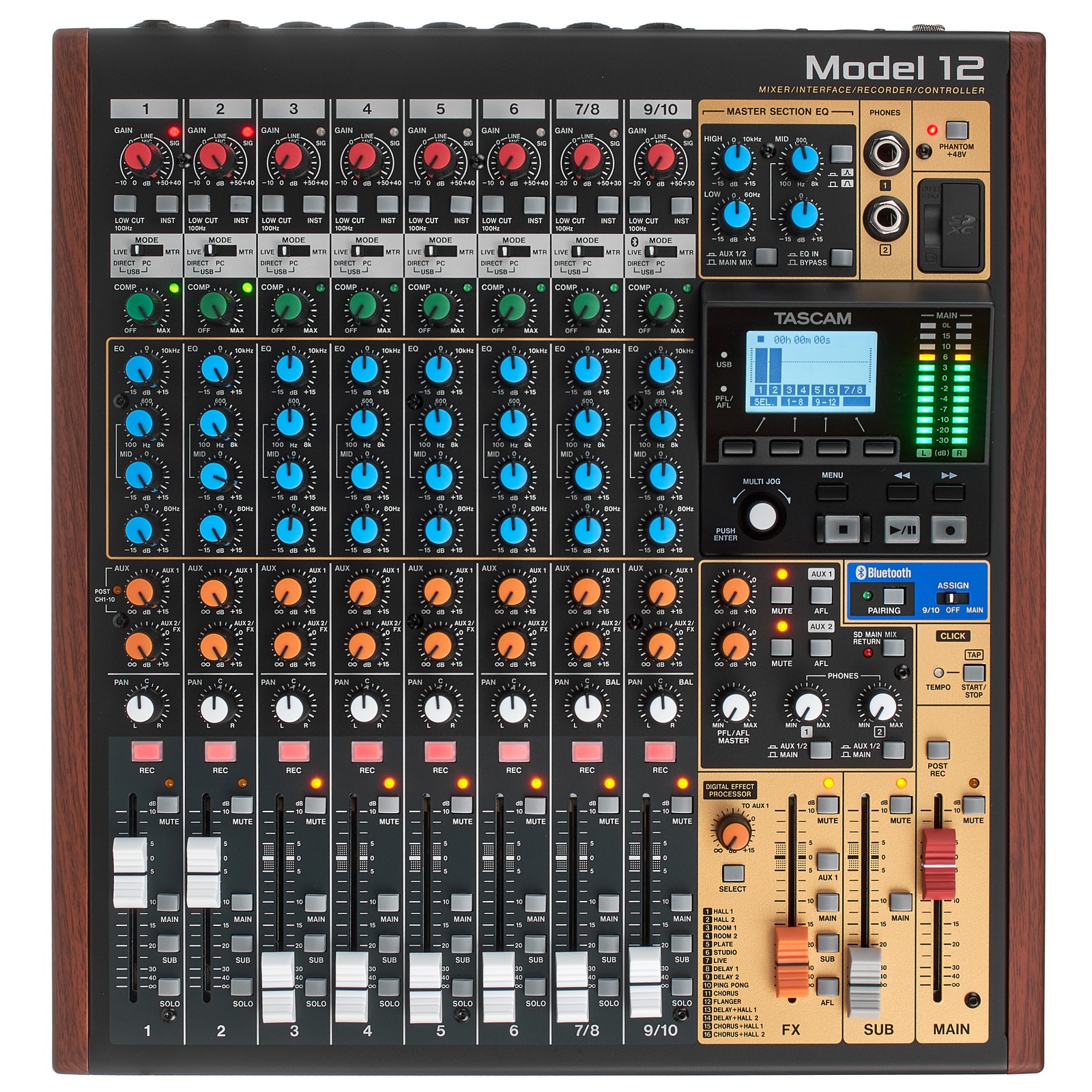 TASCAM Model 12 ミキサー Model 12 | 12-Track Digital Recording Mixer With DAW