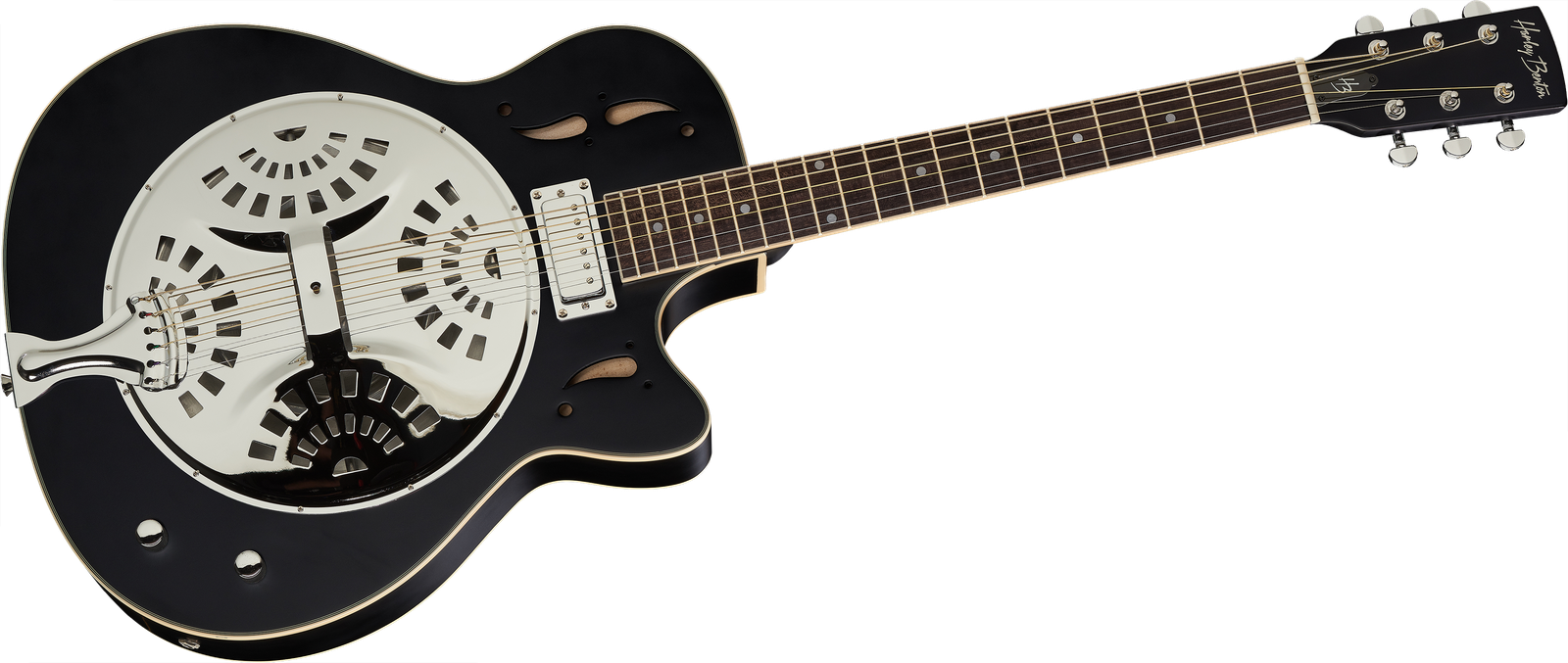 Harley Benton HBN150CE Resonatorgitarre schwarz Aufmacherbild Komplettansicht