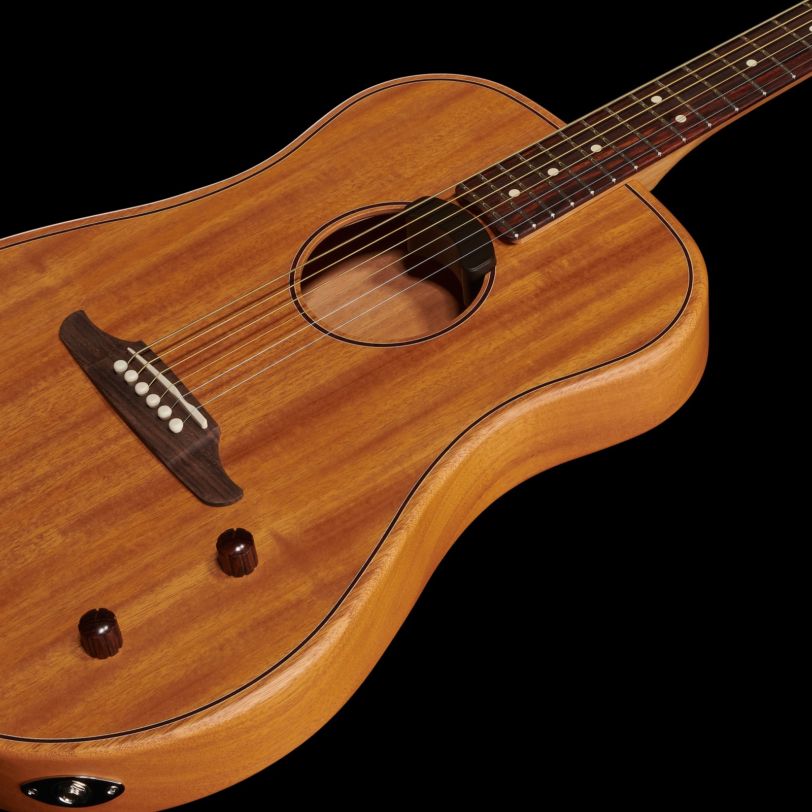 Mahagoni Decke und Tonabnehmer der Fender Highway Dreadnought MAH