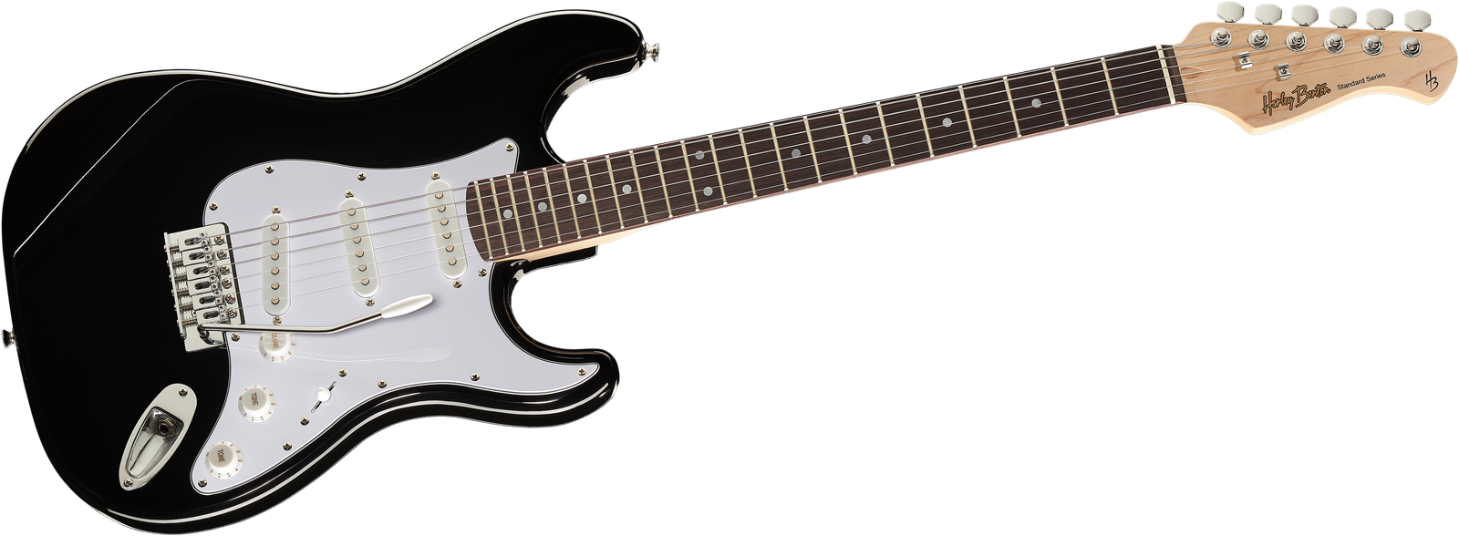 E-Gitarre Harley Benton ST-20 BK E-Gitarre von vorne