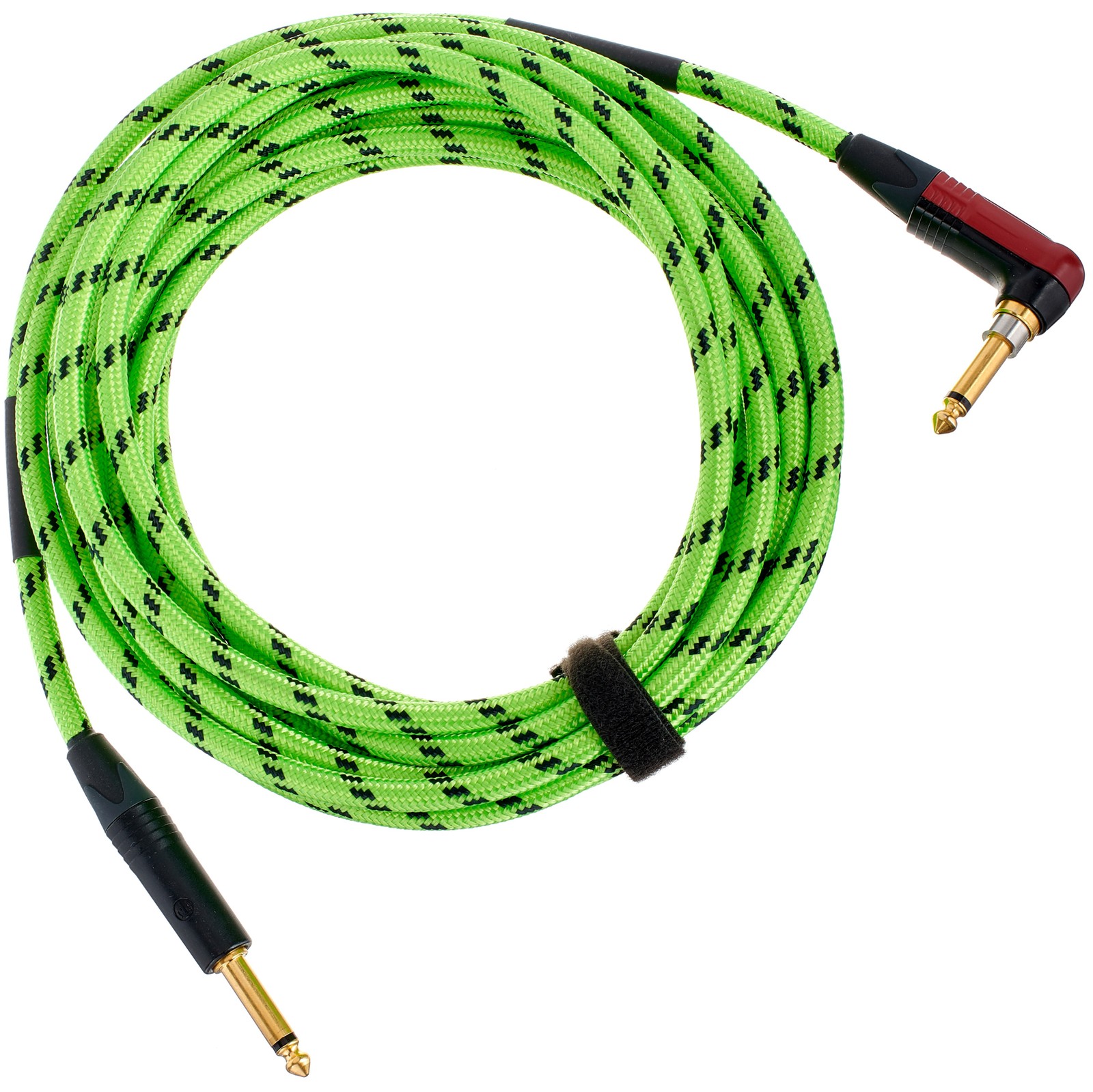 Zusammengerolltes auf Schwarzlicht reagierendes Cordial Blacklight-Edition 6 PR-G Silent Instrumentenkabel