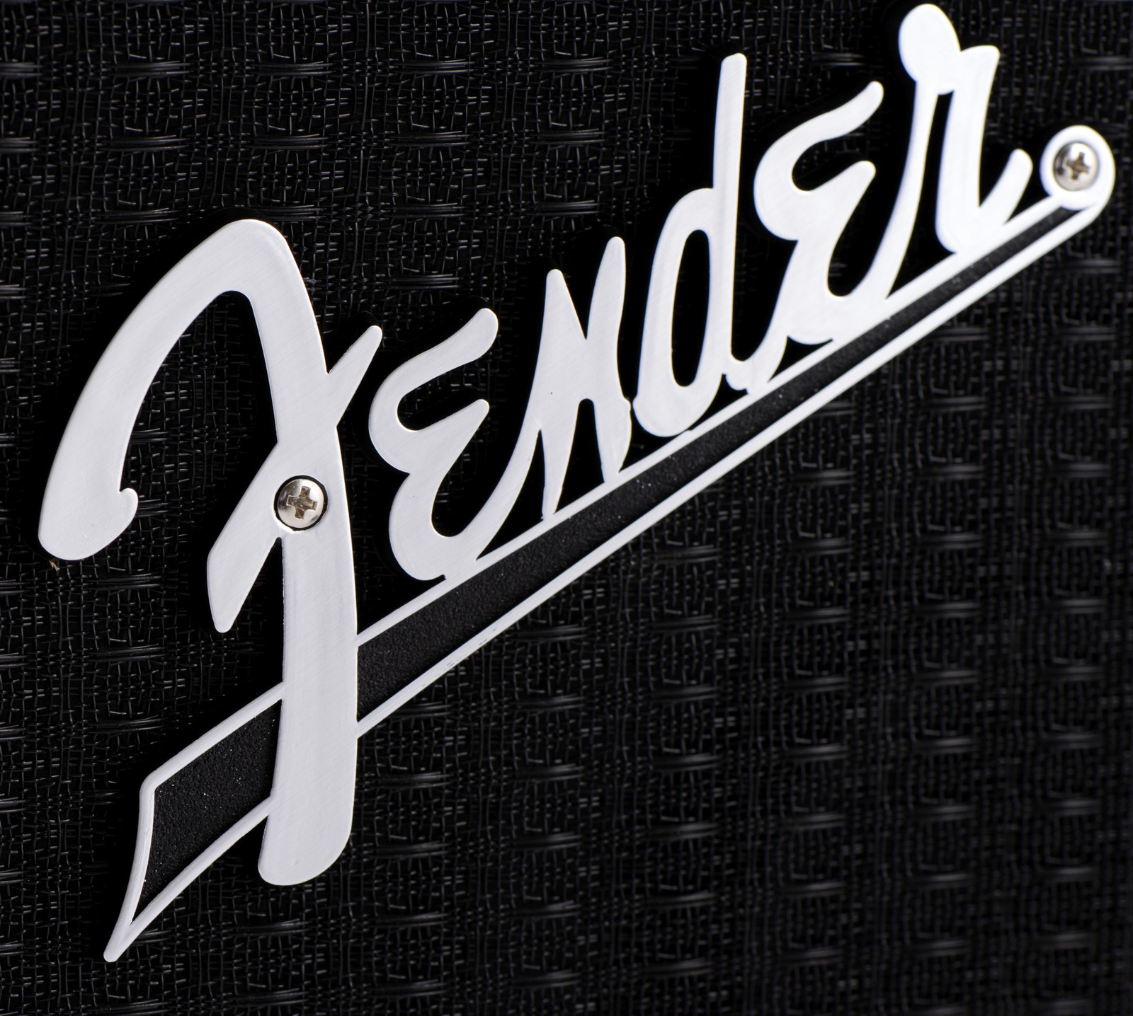 Fender logo on the Acoustasonic 15 Combo for Acoustic Guitars