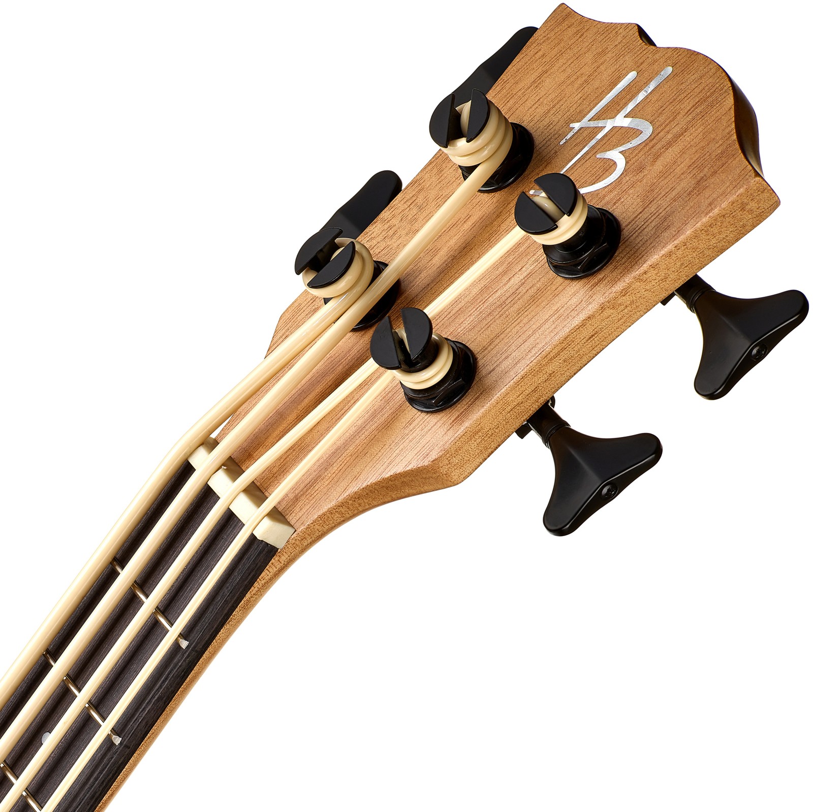 HB logo on the bass ukulele headstock